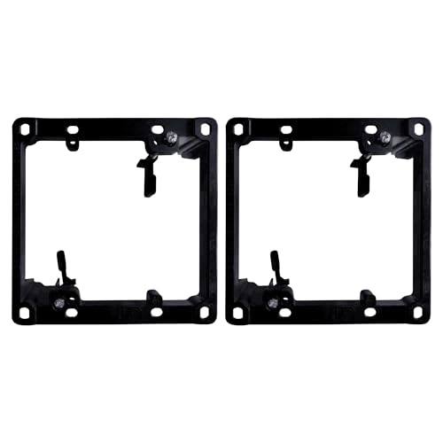 Best Mounts BestMounts Low Voltage Mounting Bracket 2 Gang, 2 Pack for Dual Gang Wall Plate, Telephone Wires, Network Cables, HDMI, Coaxial, Speaker Cables - Low Voltage Box Cable Wall Plate Bracket, Mud Ring - Image 1