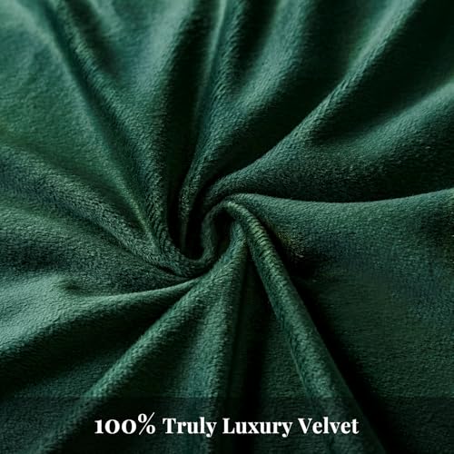 WARMDERN Emerald Green Duvet Cover Queen Size Flannel Duvet Cover Bedding Sets, 3pcs Ultra Soft Luxury Textured Modern Duvet Covers with Zipper Closure(Emerald Green, Queen) - Image 4