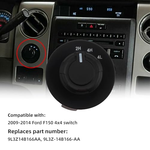 Dasbecan 4wd 44 Switch Knob Compatible with Ford F150 20092014 4 Wheel Drive Transfer Case Dash Panel Switch Replace 9L3Z14B166AA 9L3Z14B166AA - Image 3