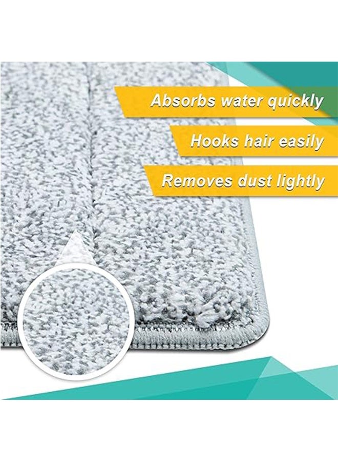 Bulletproof Microfiber Mop Replacement Head - 4 Pack Washable Pad for Floor Cleaning, Compatible with Tethys, Joy Moop and Most 33*12cm Flat Squeeze Mop for Wet/Dry Mopping, Disinfection, Scrubbing - Image 2