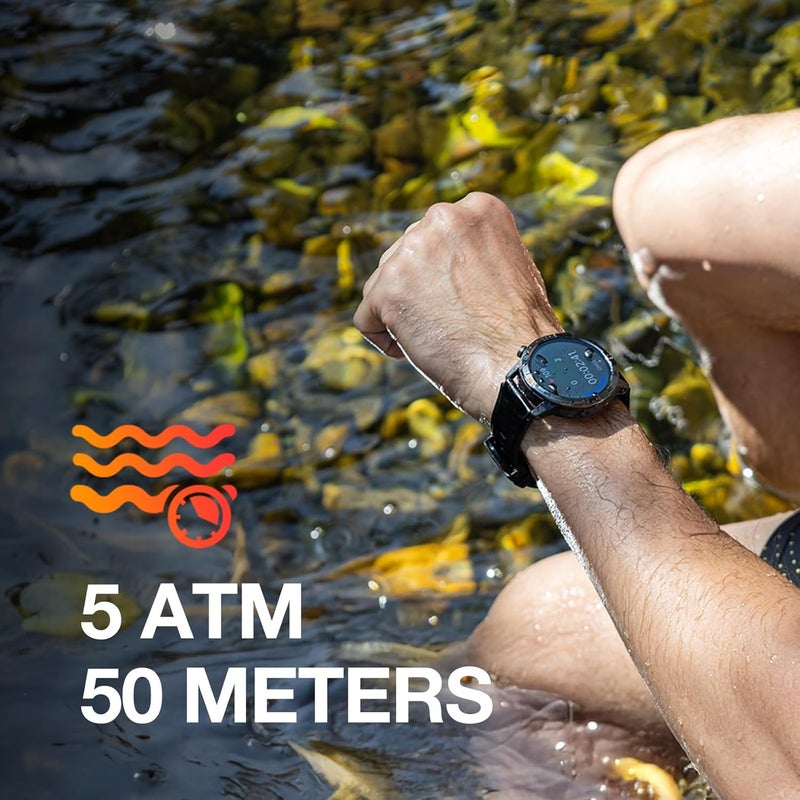 AGM ساعة AGM Legion Pro الذكية المتينة، شاشة AMOLED، مقاومة للماء 5ATM، GPS | خرائط بدون إنترنت | أكثر من 100 وضع رياضي | مكالمات بلوتوث | SpO2 | معدل ضربات القلب | مراقبة الإجهاد | واجهة DIY | الطقس - Image 5