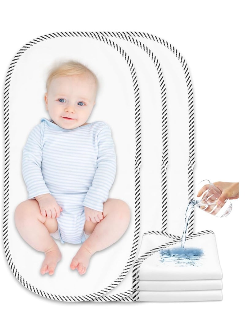 3 Pack Baby Waterproof Changing Pad Liners, 23 x 12 Portable Baby Changing Leakproof Mat, Washable Reusable Flannel Cotton Changing Table Cover Liners for Baby Boys Girls - Image 1