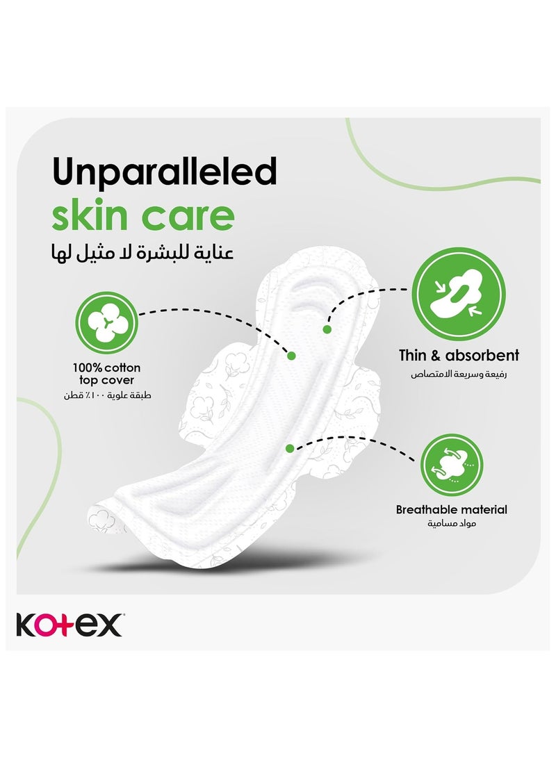 Kotex Natural Ultra Thin Pads, Super Size Sanitary Pads with Wings - Image 4