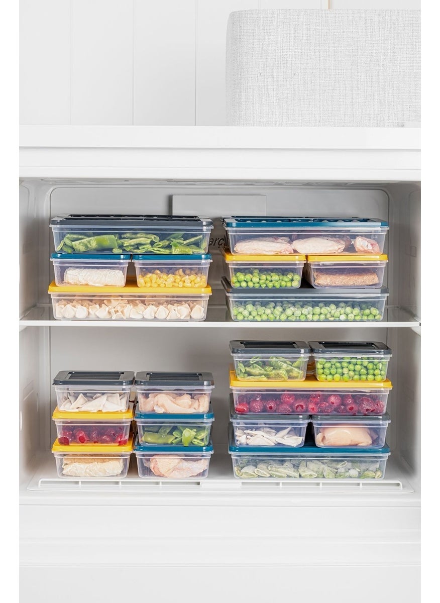 6-Piece Refrigerator Organizer Microwave and Freezer Suitable Storage Container Petrol 6 x 1170 ml - pzsku/Z72BFA4FEAC4C55419E51Z/45/_/1726146932/fd2da777-ac0e-4289-af0f-6cdd042255a9