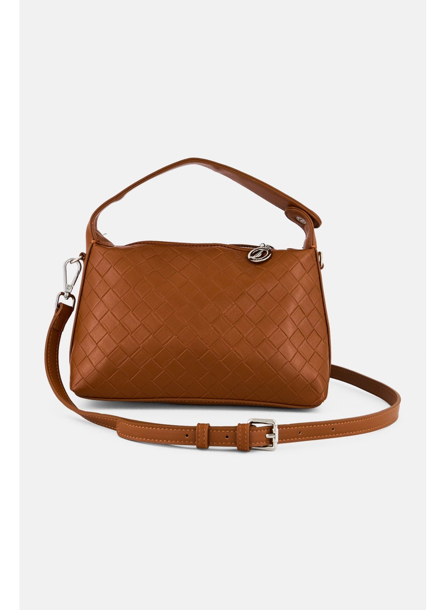 NAUTICA Women Textured Cross Body Bag, Brown  - Image 2