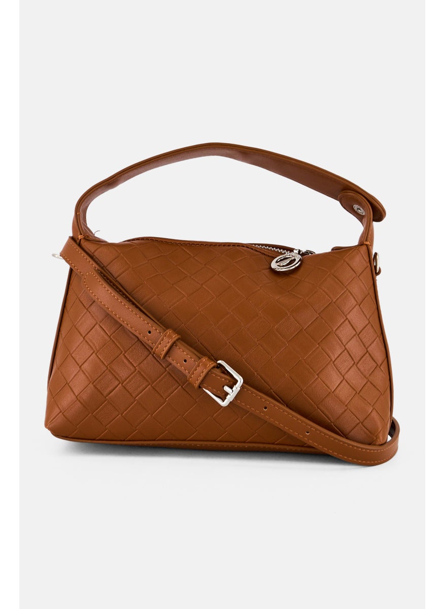 NAUTICA Women Textured Cross Body Bag, Brown  - Image 1