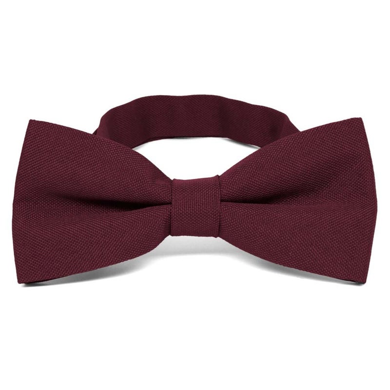 tiemart Matte Finish Bow Tie (Dark Burgundy) - Image 5