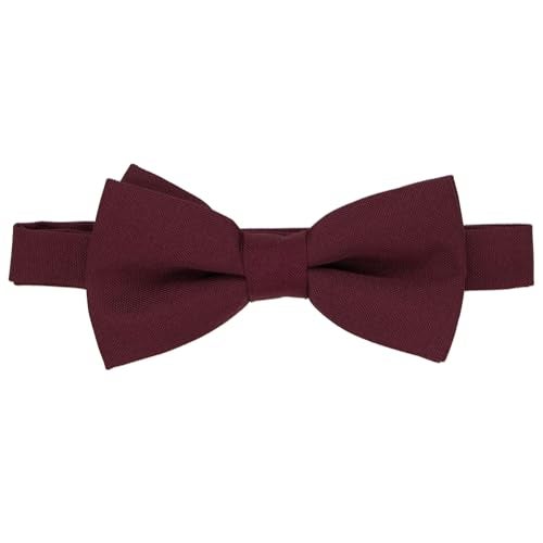 tiemart Matte Finish Bow Tie (Dark Burgundy) - Image 3