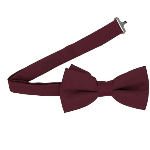 tiemart Matte Finish Bow Tie (Dark Burgundy) - Image 2