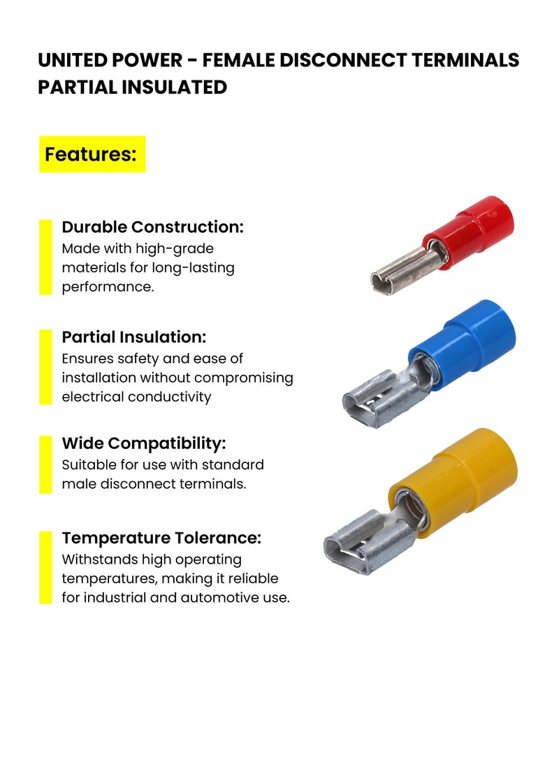 يونايتد باور أطراف فصل أنثوية - موصلات كهربائية معزولة لتوصيل الأسلاك بسرعة - Image 3