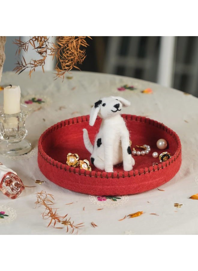 SOFFEE DESIGN Dog Felt Jewelry Tray Gifts for Women, Puppy Ring Holder Trinket Dish For Necklace, Pendants, Earrings - Image 2