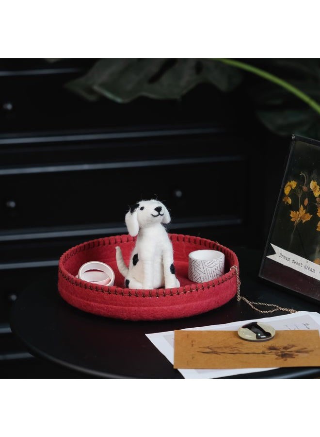 SOFFEE DESIGN Dog Felt Jewelry Tray Gifts for Women, Puppy Ring Holder Trinket Dish For Necklace, Pendants, Earrings - Image 4