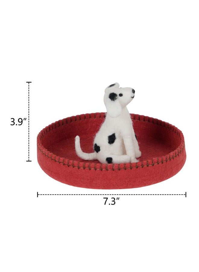 SOFFEE DESIGN Dog Felt Jewelry Tray Gifts for Women, Puppy Ring Holder Trinket Dish For Necklace, Pendants, Earrings - Image 5