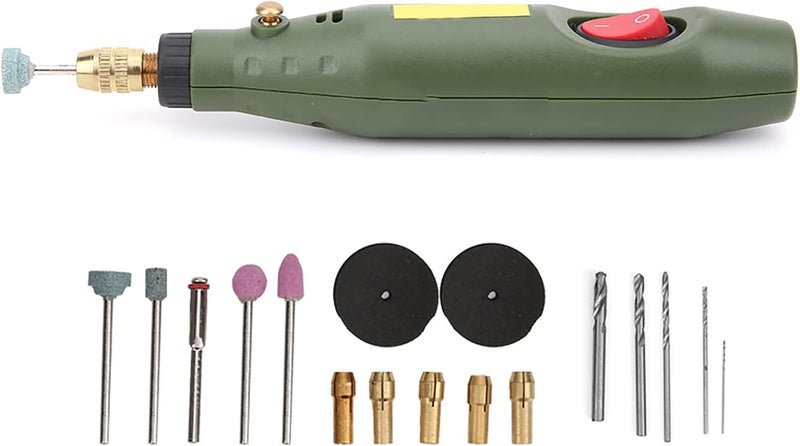 Mini Electric Drill Grinder Engraver Rotary Carver Tool Kit Powerful 18000RPM 15W for Agate Wood Carving DIY Crafting Metal Plastic Engraving Polishing Includes 18 Accessor - Image 2