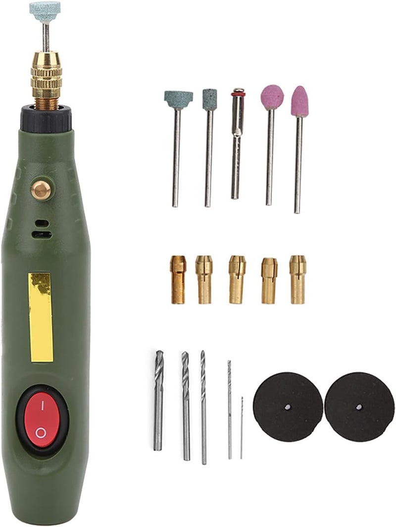 Mini Electric Drill Grinder Engraver Rotary Carver Tool Kit Powerful 18000RPM 15W for Agate Wood Carving DIY Crafting Metal Plastic Engraving Polishing Includes 18 Accessor - Image 3