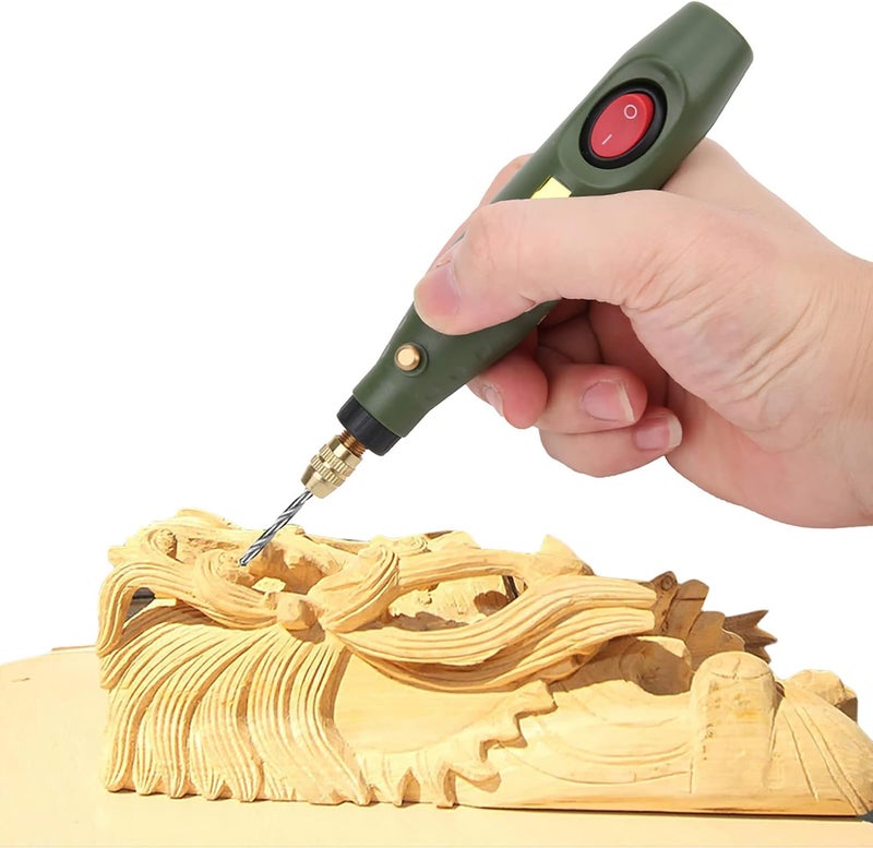 Mini Electric Drill Grinder Engraver Rotary Carver Tool Kit Powerful 18000RPM 15W for Agate Wood Carving DIY Crafting Metal Plastic Engraving Polishing Includes 18 Accessor - Image 5