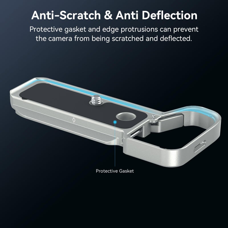 SmallRig Base Plate for Sony A7C II/A7CR, Bottom Mount Plate (Silver) with Built-in Quick-Release Plate for Arca, QD Socket, Strap Slot, 1/4"-20 and 3/8"-16 Threaded Hole - 4439 - Image 5