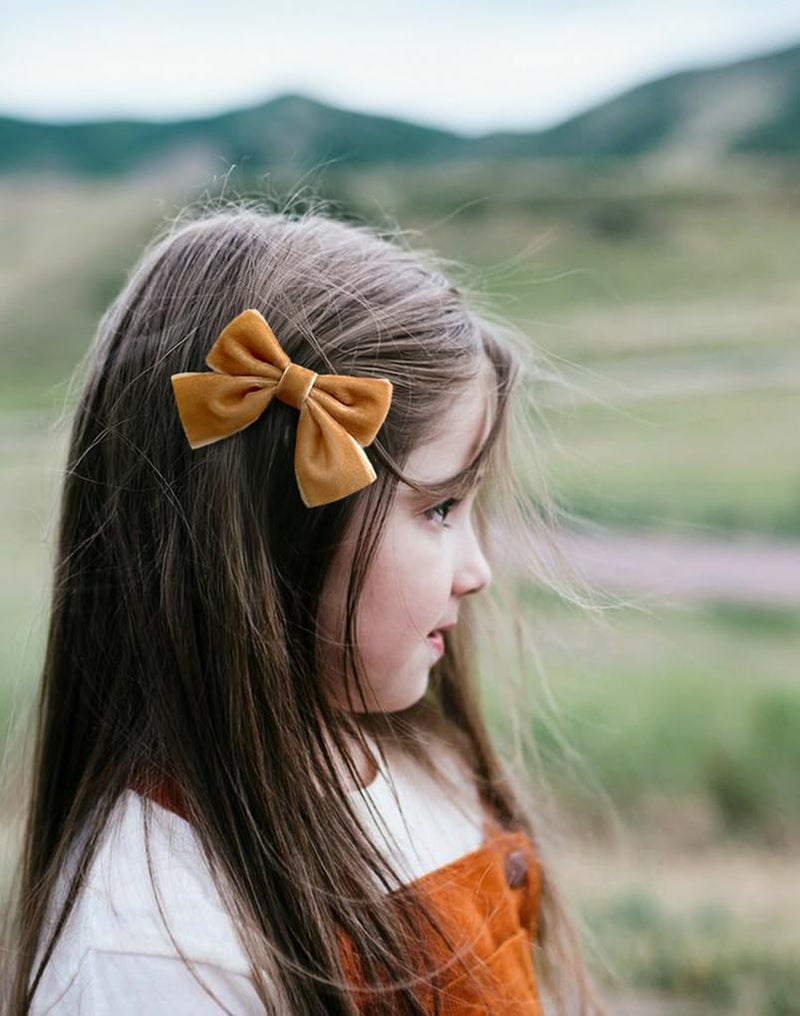 Cherssy Christmas Velvet Baby Hair Bow Clips, 10pcs Boutique Fully Lined Hair Barrettes Accessories for Infants Toddlers School Girls by Cherssy - Image 2