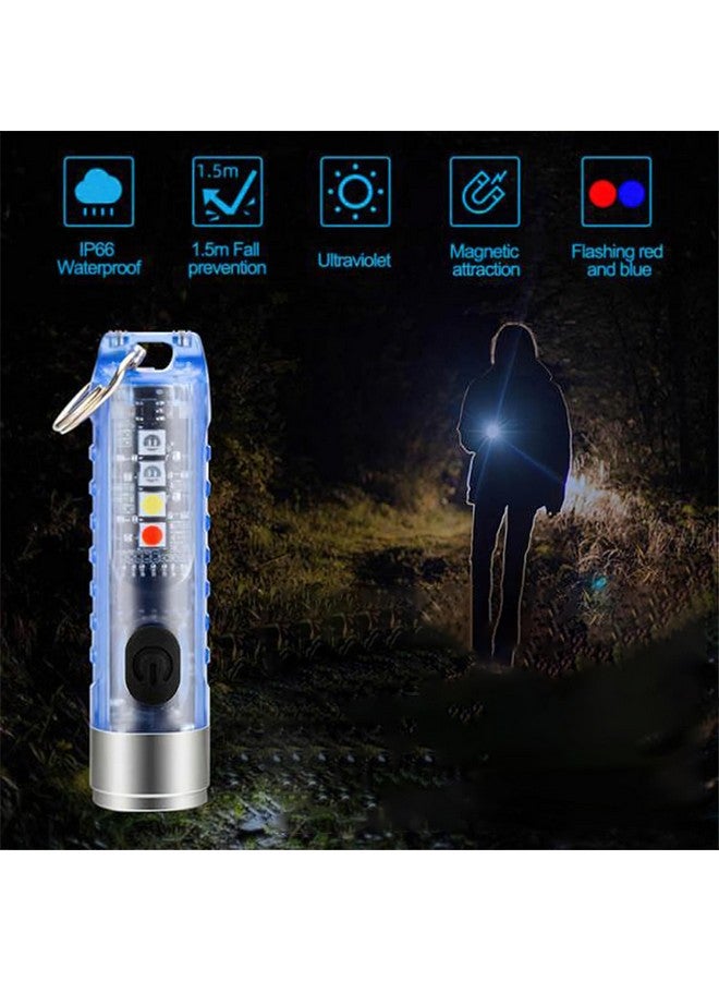 Pivdo Mini Light USB Rechargeable LED Flashlight, Small Keychain Torch Light for Camping, EDC, Pocket Size COB Key Chain Lights, Powerful and Compact Mini Torch Light - Image 4