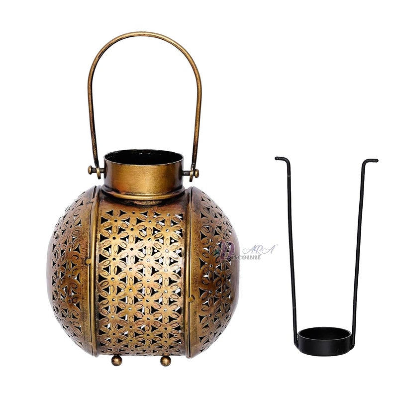 Discount ARA Antique Tealight Candle Holder Home Decor Items for Living Room Bedroom I Drawing RoomTealight Candle Holder for Home Decor ItemsHouse Warming Gift Item - Image 4