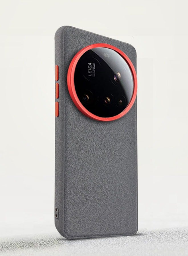 عام غطاء متوافق مع Xiaomi Mi 15 Ultra، غطاء جلدي بسيط مع جذب مغناطيسي، فتحة عدسة كبيرة لحماية الهاتف، متوافق مع Mi 15 Ultra. - Image 2