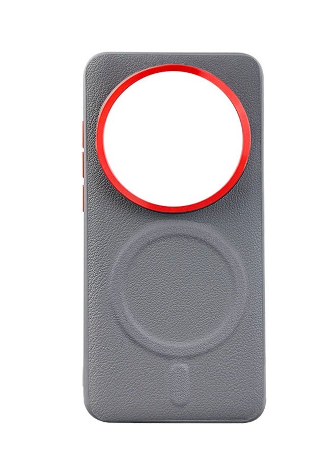 عام غطاء متوافق مع Xiaomi Mi 15 Ultra، غطاء جلدي بسيط مع جذب مغناطيسي، فتحة عدسة كبيرة لحماية الهاتف، متوافق مع Mi 15 Ultra. - Image 1