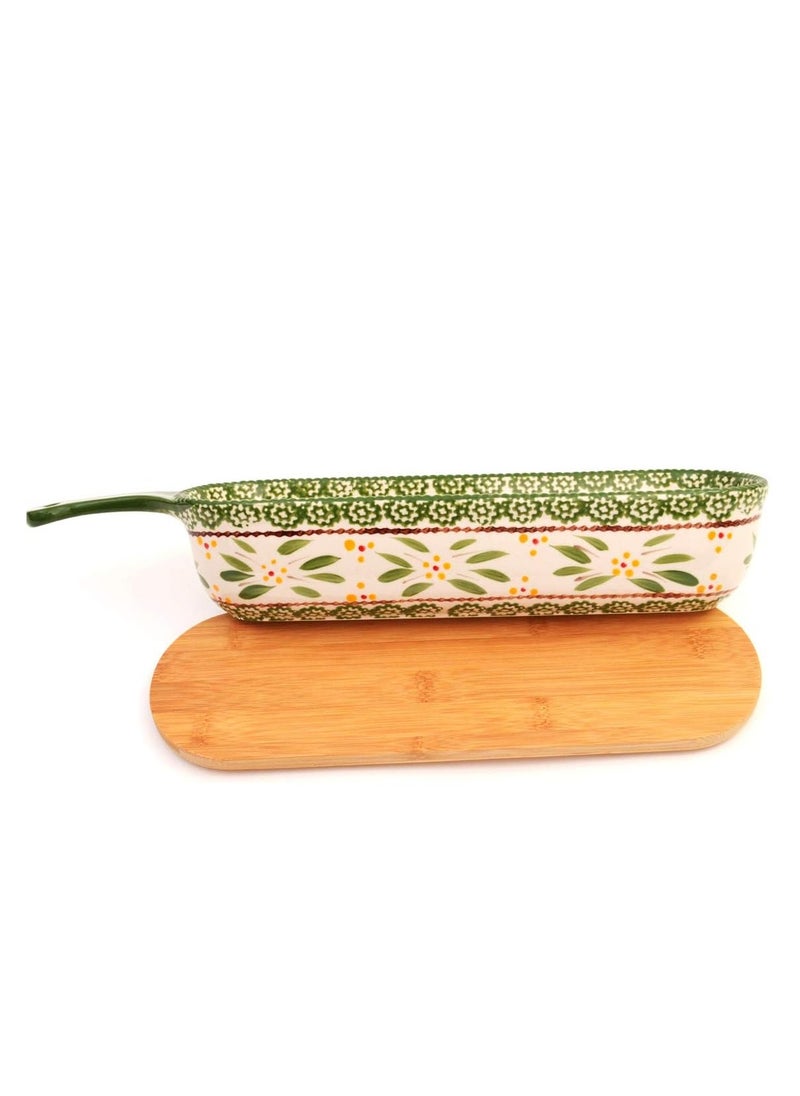 Temp-tations temp-tations® Old World Baker & Server with Bamboo Lid - 2 Piece - Green  - Image 5