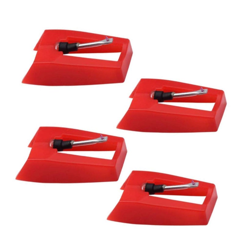 Ywhomal 4 Pack Ruby Record Player Needle Turntable Stylus Replacement for ION Jenson Crosley Victrola Sylvania Turntable Phonograph LP Vinyl Player More Brand - Image 1