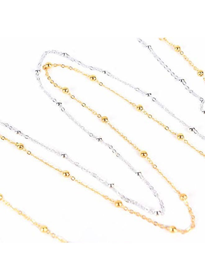 Tovip 2Pcs Eyeglass Chains Sunglasses Reading Beaded Glasses Chain Eyewears Cord Holder - Image 2