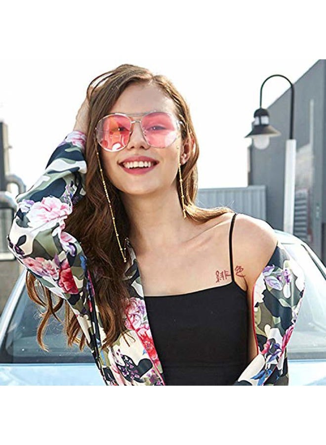 Tovip 2Pcs Eyeglass Chains Sunglasses Reading Beaded Glasses Chain Eyewears Cord Holder - Image 4