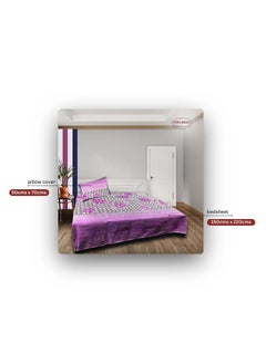 Feelings Feelings Single Bedsheet W/ Pillow Cover  100 Gsm  - Image 4