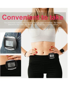 Y&D Portable Pedometer, LCD Digital Display Running Pedometer for Jogging Hiking Walking (2 Pack )  - Image 2