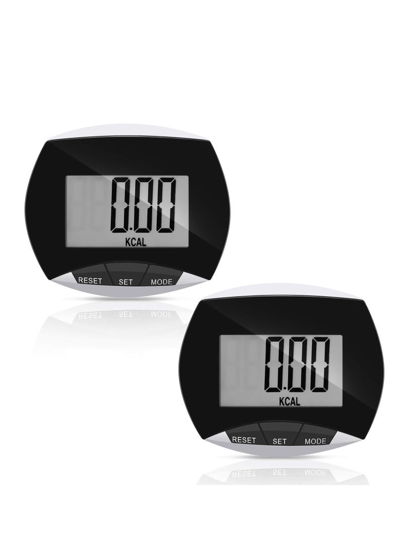 Y&D Portable Pedometer, LCD Digital Display Running Pedometer for Jogging Hiking Walking (2 Pack )  - Image 1