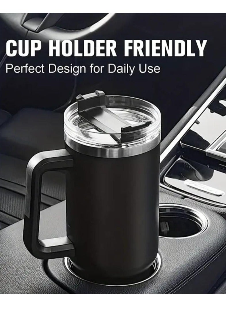 Liying 40 oz S.Tumbler with Handle and Straw - Cold-11h u0026 Hot-7H, Insulated Cup Travel Tumbler with Flip Lid, Protective Boot, Carrying Case, Stainless Steel Tumbler Water Bottle (Rose) #6 - Image 3