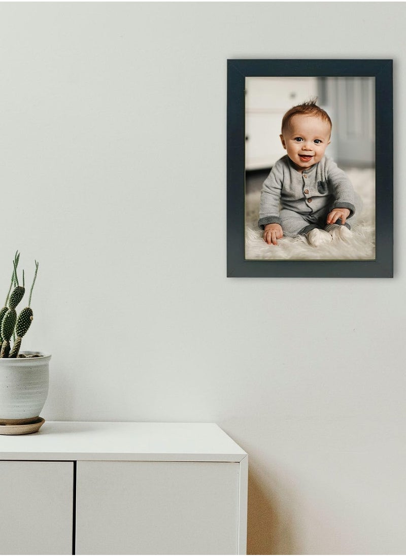 Decorhills - Photo Frame Single with Tabletop & Wall Mount Display for 6x8 Inch Photo Size, Ideal Addition to Any Décor Elegant Black Frame, 1-Piece - Image 1