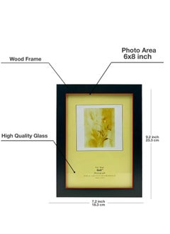 Decorhills Photo Frame Single with Tabletop & Wall Mount Display for 6x8 Inch Photo Size, Ideal Addition to Any Décor Elegant Black Frame, 1-Piece  - Image 3