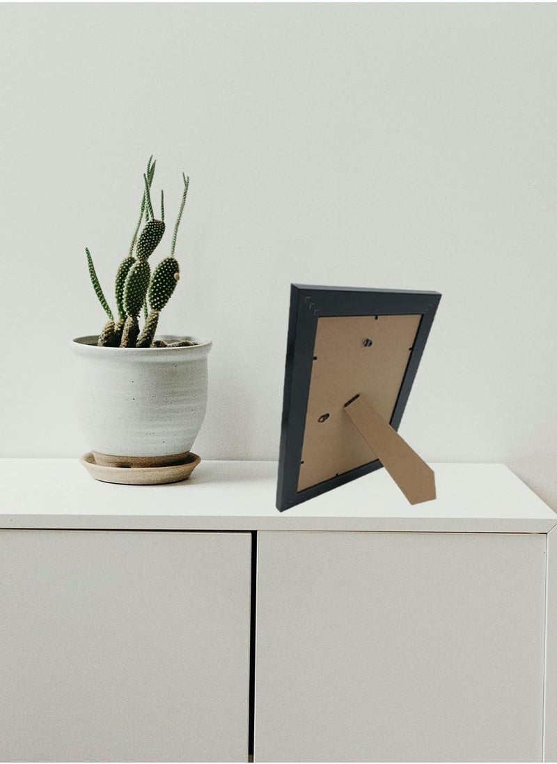 Decorhills - Photo Frame Single with Tabletop & Wall Mount Display for 6x8 Inch Photo Size, Ideal Addition to Any Décor Elegant Black Frame, 1-Piece - Image 1