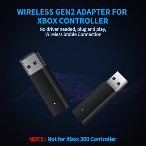KOOWOD Wireless Adapter Dongle Accessories with Official IC Chip for PC Windows 10 11 Compatible with Xbox One Controller - Image 2
