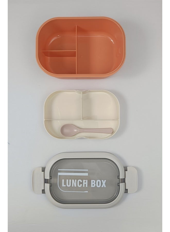 توشيونيكس صندوق غداء سعة 1.5 لتر - صندوق وجبات بينتو مع طبقتين قابلتين للتكديس، 6 أقسام، ملعقة ومقبض حمل - آمن للاستخدام في الفريزر وغسالة الأطباق والميكروويف، مانع للتسرب ومحكم الإغلاق مع قسمين، خالٍ من مادة BPA، خفيف الوزن، وعاء طعام متين للبالغين والأطفال - للمنزل والمكتب والمدرسة وحضانة الأطفال والسفر - 19×13×6 سم - Image 3