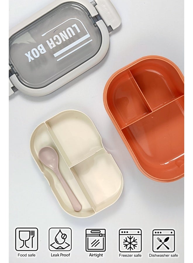 توشيونيكس صندوق غداء سعة 1.5 لتر - صندوق وجبات بينتو مع طبقتين قابلتين للتكديس، 6 أقسام، ملعقة ومقبض حمل - آمن للاستخدام في الفريزر وغسالة الأطباق والميكروويف، مانع للتسرب ومحكم الإغلاق مع قسمين، خالٍ من مادة BPA، خفيف الوزن، وعاء طعام متين للبالغين والأطفال - للمنزل والمكتب والمدرسة وحضانة الأطفال والسفر - 19×13×6 سم - Image 2