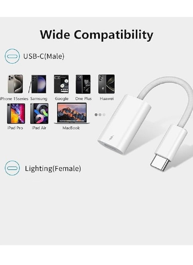 أيون محول Lightning  إلى USB-C باللون الأبيض  - Image 5