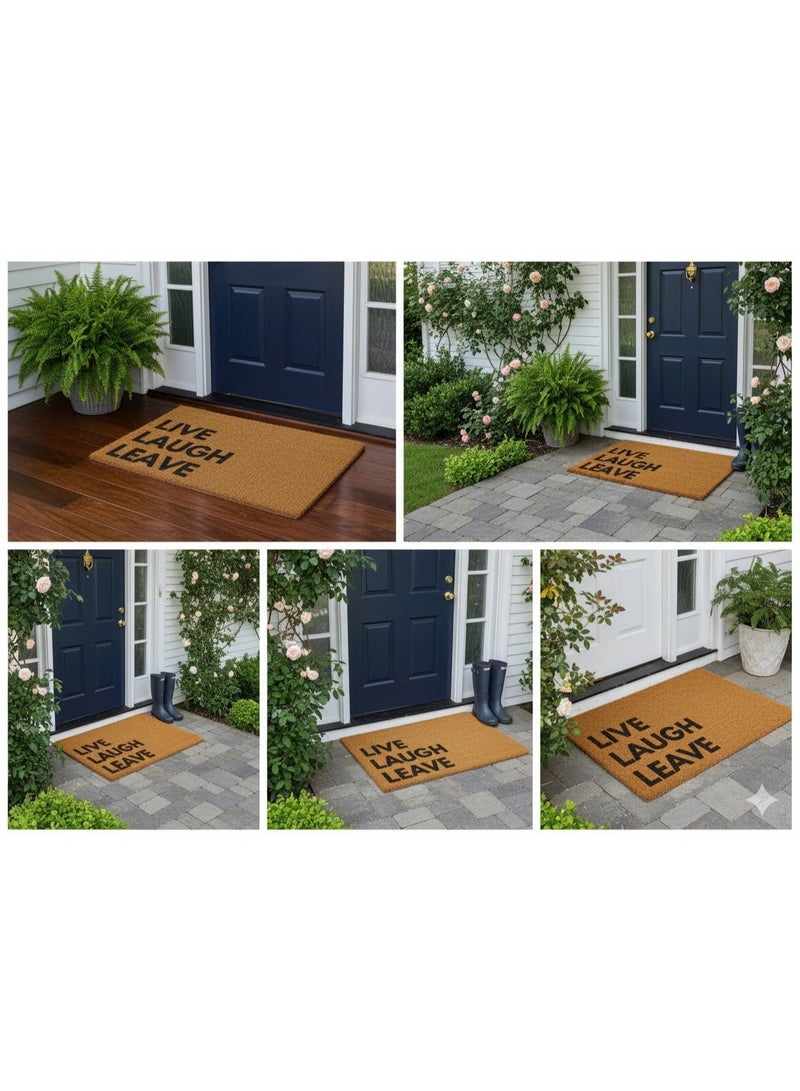 greetfleets Live Laugh Leave Door Mat Front Door Mat Custom Printed First Home Family Gift Couples Gift Anti slip -Pvc Backing -60x40cm size CB - Image 2