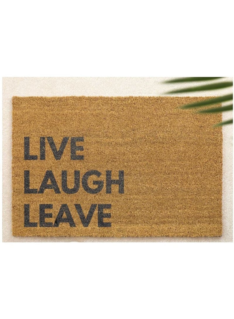 greetfleets Live Laugh Leave Door Mat Front Door Mat Custom Printed First Home Family Gift Couples Gift Anti slip -Pvc Backing -60x40cm size CB - Image 1