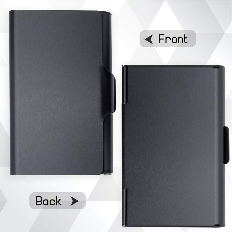 MaxGear Aluminum Business Card Holder for Men & Women, Professional Business Card Case Wallet Name Cards Holder, Capacity: 22-30 Cards, 3.7â€ x 2.45â€, Super Light, Black - Image 5