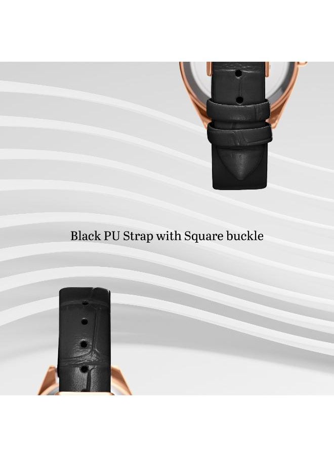 KENNETH SCOTT Kenneth Scott K24508-RLBB Women's Analog Display Watch & Polyurethane Strap Black  - Image 4