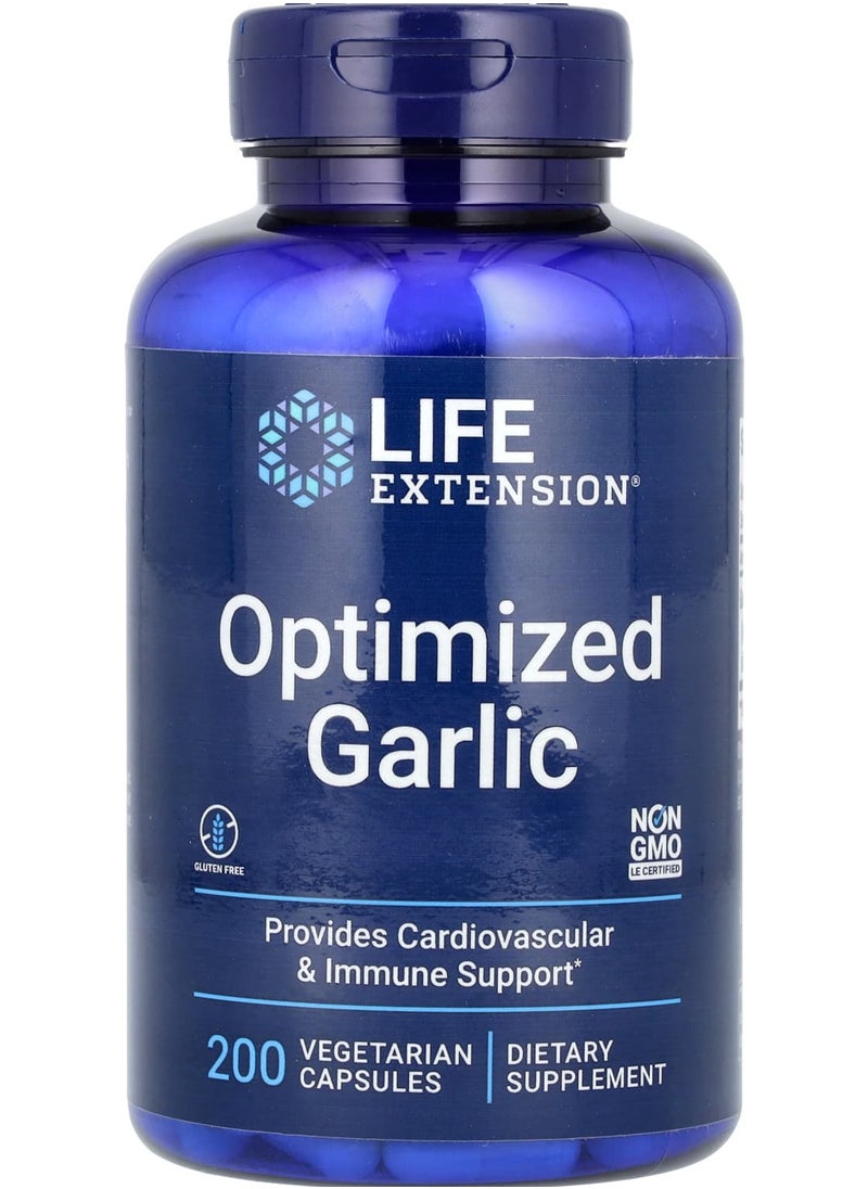 Life Extension Optimized Garlic, 200 Vegetarian Capsules 