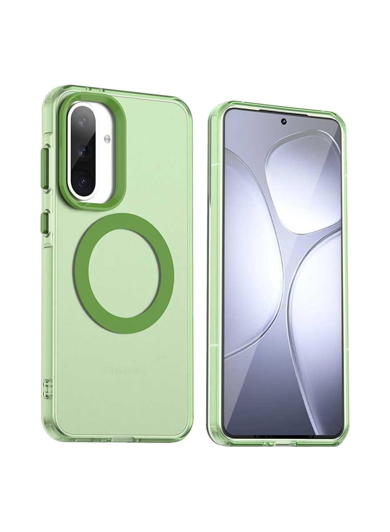 عام غلاف وقائي لـ Samsung Galaxy A36 5G، متوافق مع MagSafe، غطاء هجين من TPU المرن وPC، ظهر شبه شفاف بملمس مات ممتص للصدمات مع حماية مقاومة للخدوش