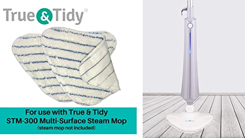 True & Tidy عبوة إعادة تعبئة وسادة ممسحة ميكروفايبر True Tidy لممسحة البخار STM300 تناسب ممسحات البخار الأخرى قابلة للغسل في الغسالة حتى 100 مرة 11 × 75 بوصة 4 عبوات - Image 5