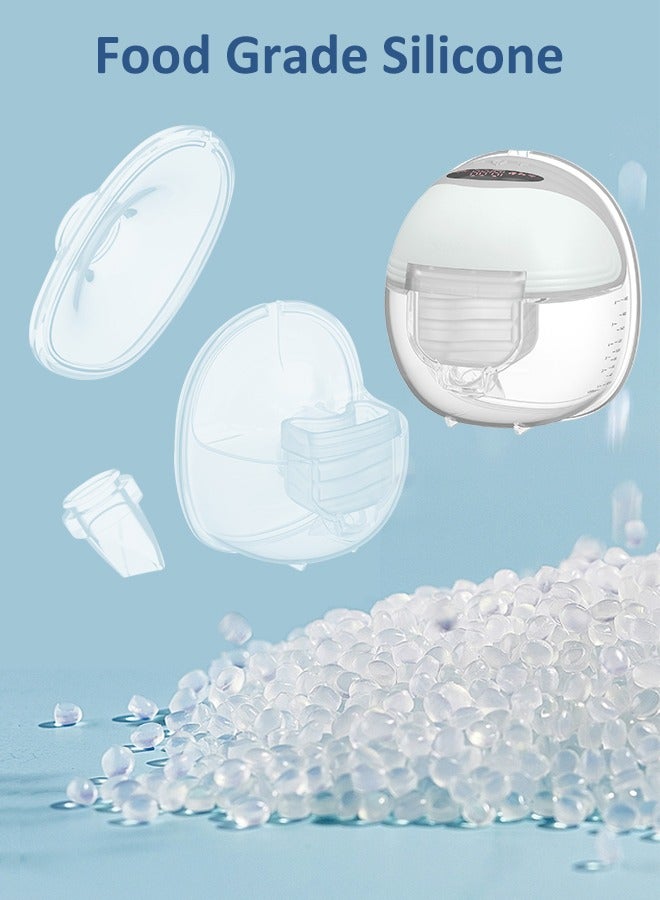 MomMed Electric Wearable Breast Pump Hands Free ,3 Modes & Digital Display, <45dB Quiet, Leak-Proof Design (Perfect Gift) White - Image 3