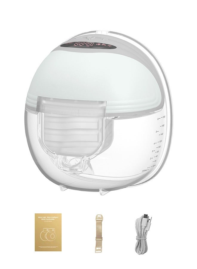 MomMed Electric Wearable Breast Pump Hands Free ,3 Modes & Digital Display, <45dB Quiet, Leak-Proof Design (Perfect Gift) White - Image 1